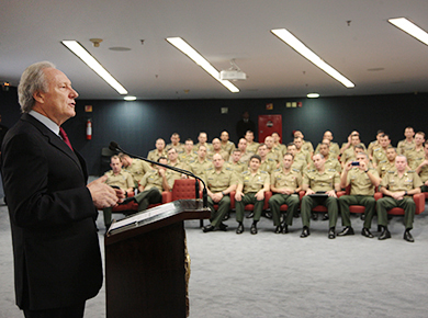 Palestra do presidente do STF encerra curso para 143 oficiais do Exército